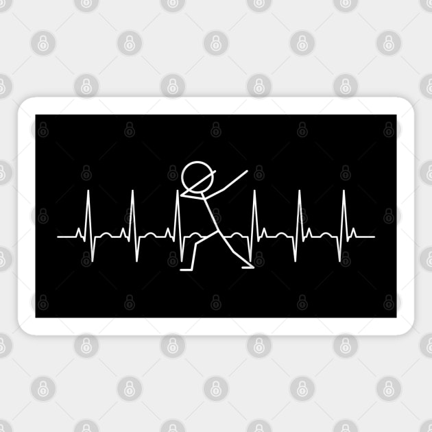 Dabbing Stickman Heartbeat Dabbing Heartbeat Magnet by Stoney09